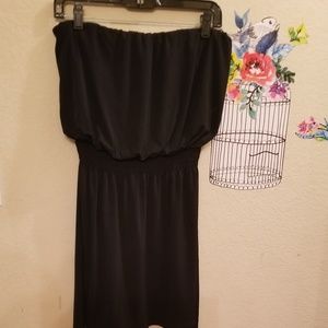 WHBM black Jersey knit strapless dress